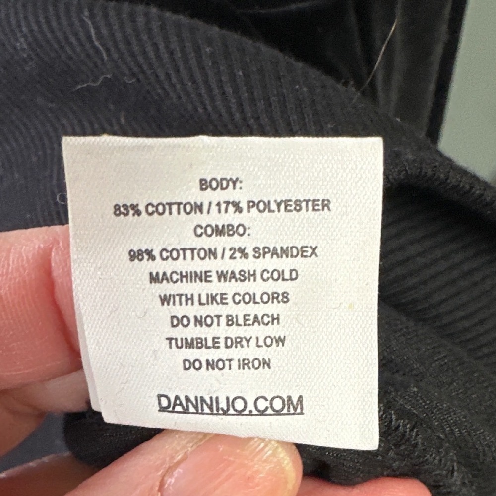 NWT Dannijo Black Velour Raglan Sweatshirt Jogger Set Lounge Athleisure Size S - Picture 5 of 5